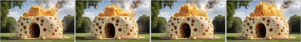 "An exploding cheese house"